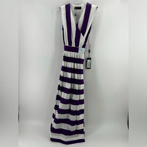 Dolce & Gabbana Monte Carlo Exclusive Je’ Taime Purple White Stripe Wrap Midi 38